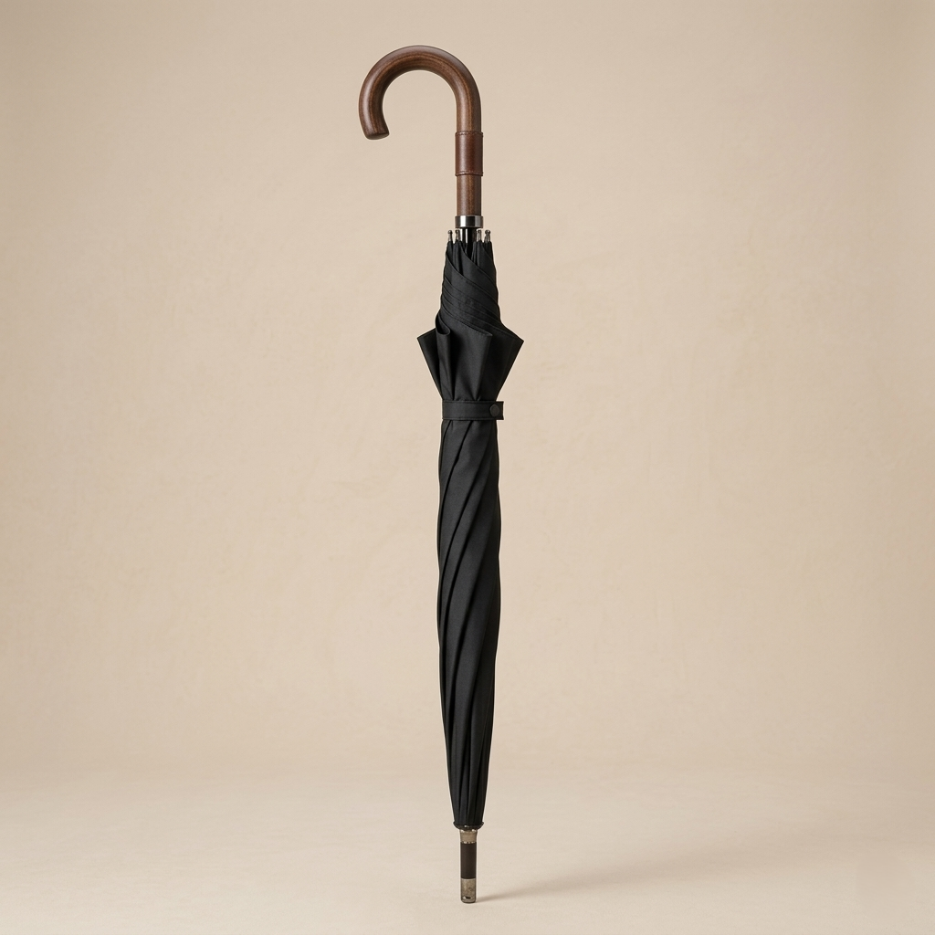 Hanway Classic Walking Umbrella for men │ Midnight Black