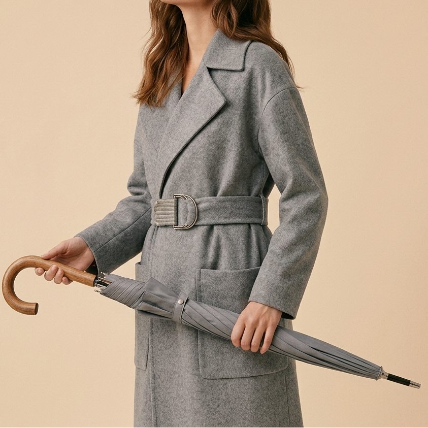 Hanway Classic Walking Umbrella for women │ Stone Grey