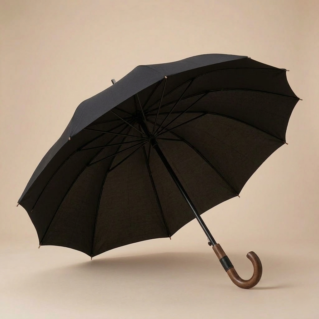 Hanway Classic Walking Umbrella for men │ Midnight Black